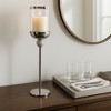 Contemporary Glass Floor Hurricane Candle Holder - Decorative Candle Stick Holder for Pillar Candles and Table Centerpieces Accent - 2 of 4