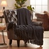 Chanasya Textured Knit Throw Blanket with Tassels - image 2 of 4