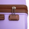 Naysaye Luggage 5 Piece Set with Travel Bag and Toiletry Bag TSA Lock Spinner Wheels for Travel, Purple, 18.7"*11.22"*29.13" - 3 of 4