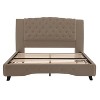 Christopher Knight Home Orina Modern Faux Leather Upholstered Button Tufted Platform Bed - 4 of 4