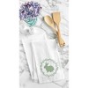 C&F Home Spring Greens Bunny Rabbit w/ Spring Wreath Design Flour Sack Cotton Kitchen Dishtowel - 2 of 4