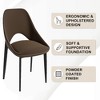 LeisureMod Amalfi Modern Dining Chair, Upholstered Fabric Seat with Metal Legs, Comfortable Accent Seating for Kitchen, Dining Room, or Office - 4 of 4