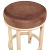 Meridian Furniture,Monette Cognac Velvet Counter Stool - 3 of 4