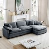 NicBex L-Shaped Corduroy Sectional Sofa,3-seater Couch with Ottoman for Living Room,Apartment,Office - 2 of 4