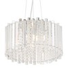 Possini Euro Design Mirabell Chrome Drum Pendant Chandelier 16" Wide Modern LED Clear Glass Crystal Prism 5-Light Fixture for Dining Room Kitchen Home - 3 of 4