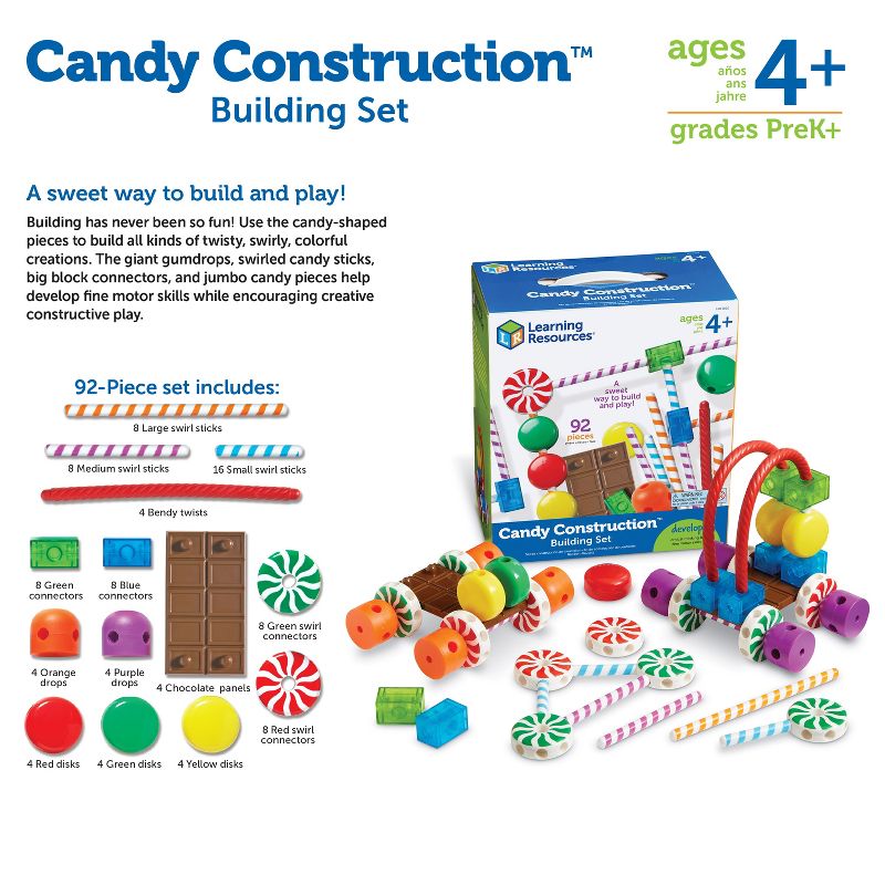 Learning Resources Candy Construction Set, 92 Pieces, 5 of 7