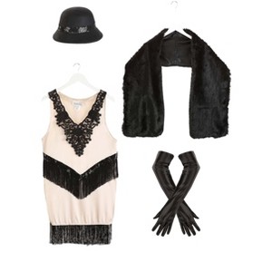 HalloweenCostumes.com Roaring 20s Great Gatsby Flapper Costume Dress For Women | 1920 Halloween Outfit With Sequins And Fringe - 1 of 4