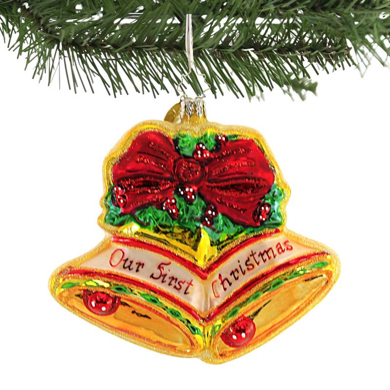 Christopher Radko 4.0 Inch Our First Christmas Bells Ornament Christmas Bells Tree Ornaments, 2 of 4