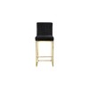 Meridian Furniture,Giselle Black Velvet Stool - 3 of 4
