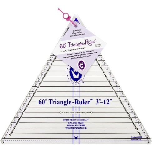 60 Degree Triangle Ruler  Sew 60 Degree Ruler (8x9.25 / 12x13 7/8)