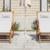 vidaXL Umbrella Base White Cast iron 15.7 in diameter base - 3 of 4