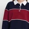 Women's Colorblock Polo Collar Long Sleeve Sweatshirt – Casual Pullover Top for Fall by Cherie Code - 3 of 4
