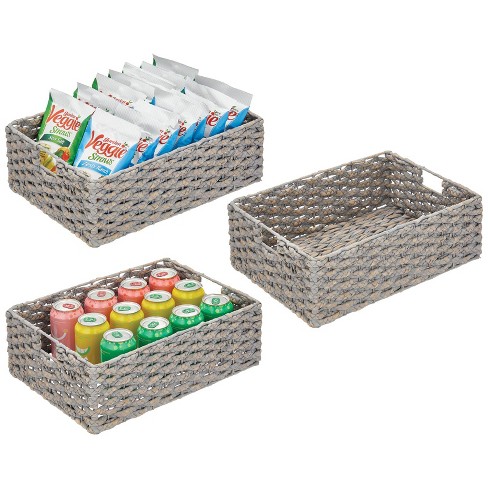 Best Choice Products Set of 4 12in Woven Water Hyacinth Pantry Baskets w/ Chalkboard Label, Chalk Marker - Natural