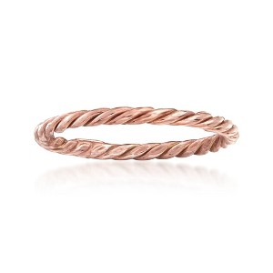 Ross-Simons 18kt Rose Gold Roped Ring - 1 of 4