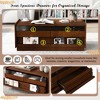 Lyngins Modern Rectangular Coffee Table with Glass-Front Drawers, Center Table with 4 Drawers and 2 Display Shelves, Wood Coffee Table - 3 of 4