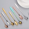 Unique Bargains Stainless Steel Rose Flower Shape Tea Coffee Spoon 7 Inch - 4 of 4