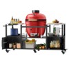 ORRD Big Green Egg Table Cart w/ Storage Box & Folding Side Shelves | Compatible with Large Kamado Joe Jr Grill | Outdoor BBQ Island - 4 of 4