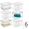 iDesign Stackable Hinged-Lid Pantry Storage Box - Set of 6 - Clear - 2 of 4