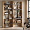 Hommoo 5-Tier Farmhouse Double Wide Bookshelf - 2 of 4