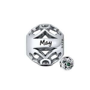 Birthstone Charms for Bracelet Sterling Silver CZ Womens Ginger Lyne Collection - 1 of 4