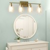 Costway 3-Light/4-Light Wall Sconce Modern Bathroom Vanity Light Fixtures with Clear Glass Shade - 3 of 4