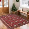 Christmas Runner Rug, Non-Slip Washable Indoor Carpet with Tree and Snowflake Pattern, Stain Resistant Kitchen Floor Mat for Hallway - 2 of 4