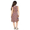 24seven Comfort Apparel Purple Print Pocket Swing Dress for Girls - image 3 of 4