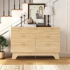 Fluted Dresser for Bedroom with 7 Drawers, 47" Wide Modern Dresser with Gold Handle, Closet Dressers with Drawers for Living Room,Hallway,Entryway,Oak - 2 of 4
