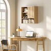 Fluted Medicine Cabinet, Bathroom Wall Mount Cabine Over Toilet Storage with Adjustable Shelf for Laundry Room Kitchen Living Room, Natural Oak - 2 of 4