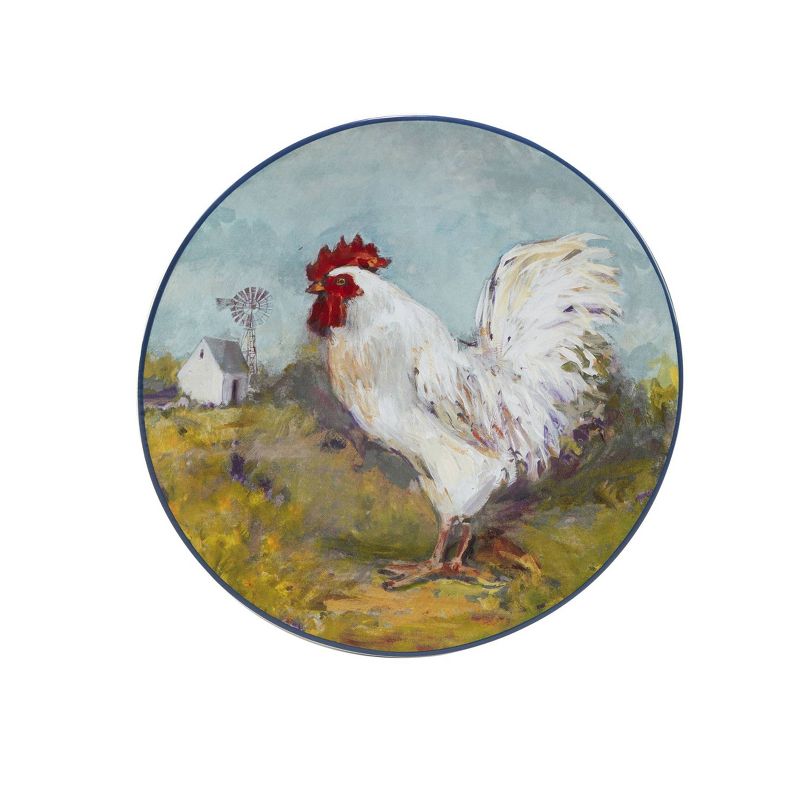 Set of 4 Rooster Meadow Dinner Plates - Certified International, 5 of 6