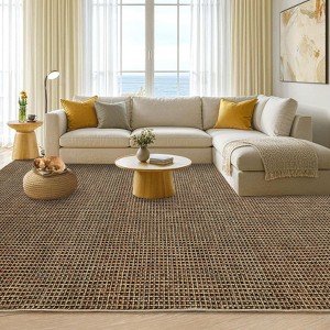Modern Soft Indoor Rugs for Living Room Carpets Home Decor Non Slip Washable Solid Non Shedding Thin Rugs Floor Mat - 1 of 4