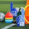 Okuna Outpost 2 Pack Blue Foam Fingers #1, It's Goin' Down for Sports Fan Accessories, Cheering, Party Favors, 17.5" Giant Foam Hand - 2 of 4