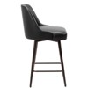 Counter Stool – 38.2" H With Black Faux Leather Seat & Bronze Powder Coated Steel Frame By Zuo Modern - 3 of 4