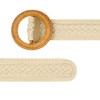 Elerevyo Women's Vintage Woven Belts Round Buckle Boho Waist Belt for Dress - 2 of 4
