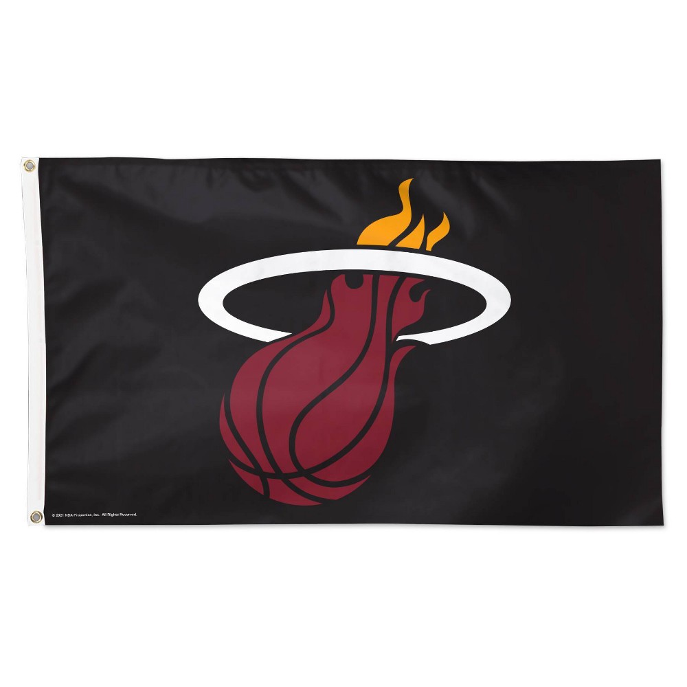 Photos - Other Decoration MiaMI 3' x 5' NBA  Heat Deluxe Flag 