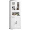 Tall Cabinet, Freestanding Storage Cabinet with Glass Doors and Adjustable Shelves and Drawers, 67" Tall Cabinet for Kitchen, Pantry, Living Room - 2 of 4