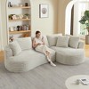 120.9" Oversized Chenille Tufted Curved L-Shaped Modular Sectional Sofa with Right Arm Chaise Lounge, No Assembly Required - 4 of 4