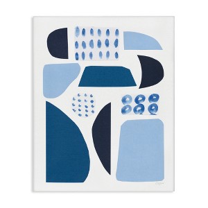 Stupell Industries Shades of Blue Abstract Shapes Collage Design Canvas Art - 1 of 4