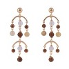 RACHEL Rachel Roy Gold Tone and Brown Bead Chandelier Earrings - 2 of 3