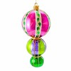 Huras Family 7.75 In Windsor Frost Green Elegance Merry & Bright Triple Ball Drop Tree Ornaments - 3 of 4