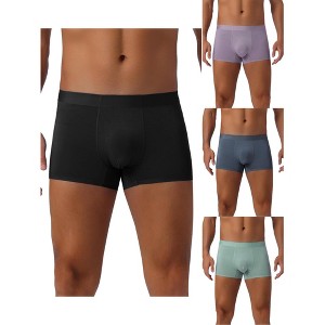 INSPIRE CHIC Men's 4 Pack Underwear Soft Solid Color Basic Boxer Briefs - 1 of 4