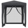 Party Tent with 4 Mesh Sidewalls Blue 6.6'x6.6' HDPE vidaXL - 3 of 4