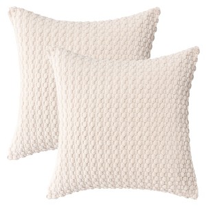 REGALWOVEN Corduroy Fade-Resistant Polyester Modern Square Throw Pillow Covers Set of 2 - 1 of 4