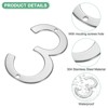 Unique Bargains 304 Stainless Steel Polished Surface Rust Resistant Corrosion Resistant House Number 1 Pc - 2 of 4