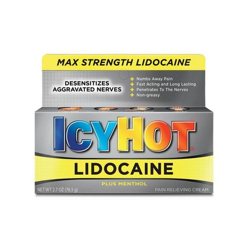 Icy Hot With Lidocaine Pain Relieving Cream 2 7 Oz Target