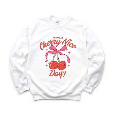 Simply Sage Market Women's Graphic Sweatshirt Coquette Cherry Nice Day