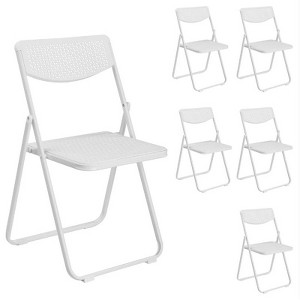 Karl Home Openwork Pattern Plastic Folding Chairs(Set Of 6) - 1 of 4