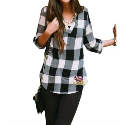 Women's LSU Plaid Tunic - Gameday Couture