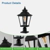 WELLFOR 2pk Outdoor Glass Column Headlights Black - 2 of 4