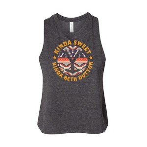 Women's - Yellowstone - Kinda Sweet Kinda Beth Dutton Graphic Racerback Tank - 1 of 3